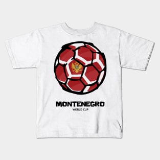 Montenegro Football Country Flag Kids T-Shirt